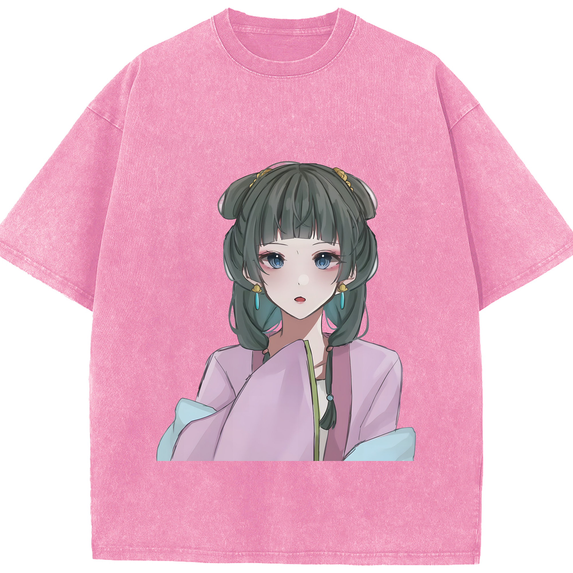 （画像用） 薬屋のひとりごと The Apothecary Diaries 綿100% ヴィンテージ風 半袖Tシャツ（フロントプリント）